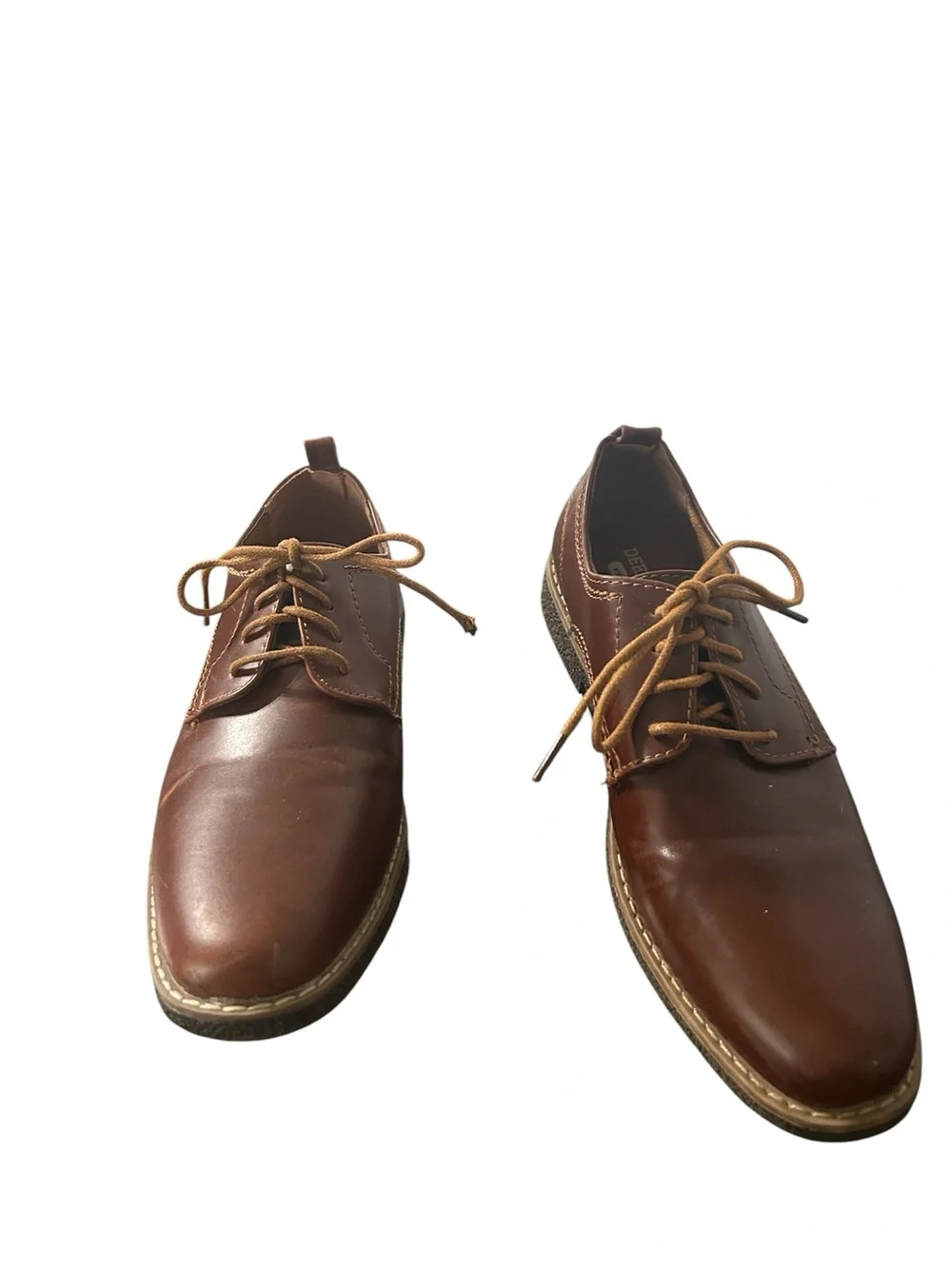 Deer Stags Boys' Zander Lace-up Dress Comfort Brown/Dark Brown - 5 1/2 Big Kid